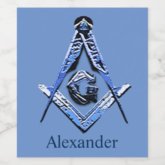 Étiquette Pour Bouteilles De Vin Masonic Minds (Étiquettes simples)