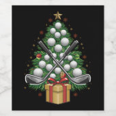 Étiquette Pour Bouteilles De Vin Matériel de golf Christmas Tree Golf (Étiquettes simples)