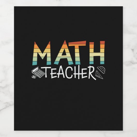 Étiquette Pour Bouteilles De Vin Math Teacher (Étiquettes simples)