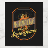 Étiquette Pour Bouteilles De Vin Mathématicien (Étiquettes simples)