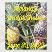 Étiquette Pour Bouteilles De Vin Maui Hawaii Ananas Merci (Étiquettes simples)