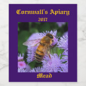 Étiquette Pour Bouteilles De Vin Mead Miel Étiquette de vin (Étiquettes simples)