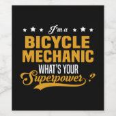 Étiquette Pour Bouteilles De Vin Mécanique à bicyclette (Étiquettes simples)