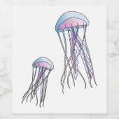 Étiquette Pour Bouteilles De Vin Méduse (Étiquettes simples)