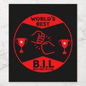 Étiquette Pour Bouteilles De Vin Meilleur beau-frère (Étiquettes simples)