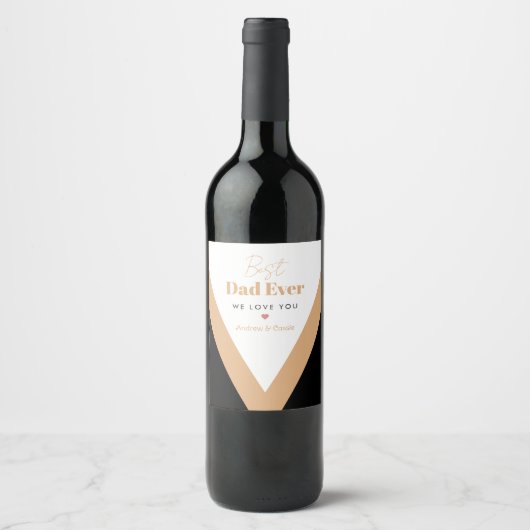 Étiquette Pour Bouteilles De Vin Meilleur papa (Devant)