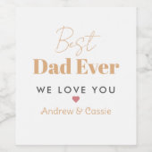 Étiquette Pour Bouteilles De Vin Meilleur papa (Étiquettes simples)