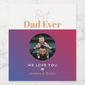 Étiquette Pour Bouteilles De Vin Meilleur papa (Étiquettes simples)