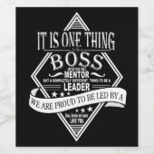 Étiquette Pour Bouteilles De Vin Meilleure appréciation de patron Gift Vin leader é (Étiquettes simples)