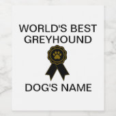 Étiquette Pour Bouteilles De Vin Meilleure conception Greyhound sur mesure (Étiquettes simples)