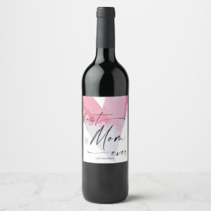 Étiquette Pour Bouteilles De Vin Meilleure maman Joyeux cadeau de la fête des mères