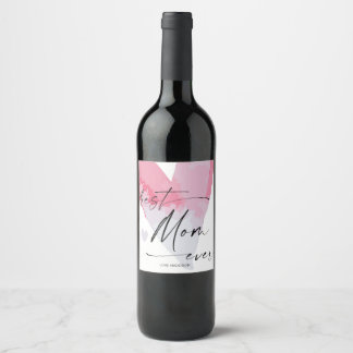 Étiquette Pour Bouteilles De Vin Meilleure maman Joyeux cadeau de la fête des mères