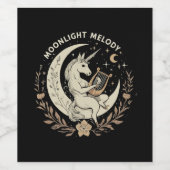 Étiquette Pour Bouteilles De Vin Mélodie Lune (Étiquettes simples)