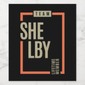 Étiquette Pour Bouteilles De Vin Membre à vie Shelby (Étiquettes simples)