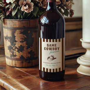 Étiquette Pour Bouteilles De Vin Même Cowboy Forever Bachelorette Week-end