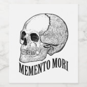 Étiquette Pour Bouteilles De Vin Memento mori (Étiquettes simples)