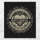 Étiquette Pour Bouteilles De Vin Memorial Celebration of Life (Étiquettes simples)