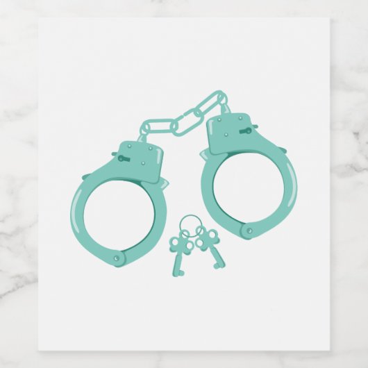 Étiquette Pour Bouteilles De Vin Menottes (Étiquettes simples)