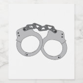 Étiquette Pour Bouteilles De Vin Menottes (Étiquettes simples)