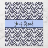 Étiquette Pour Bouteilles De Vin Mer de Seigaiha (Étiquettes simples)