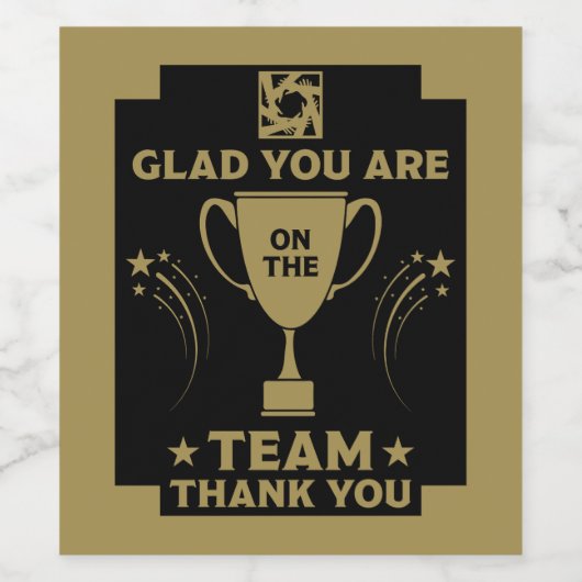 Étiquette Pour Bouteilles De Vin Merci à l'équipe d'entreprise (Étiquettes simples)