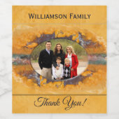 Étiquette Pour Bouteilles De Vin Merci Abstrait Sunset Family 0612 (Étiquettes simples)