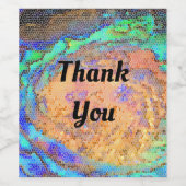 Étiquette Pour Bouteilles De Vin Merci Carrelage mosaïque Abalone Shell Appréciatio (Étiquettes simples)