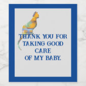 Étiquette Pour Bouteilles De Vin Merci Cat Sitter House Animaux de compagnie Kitten (Étiquettes simples)