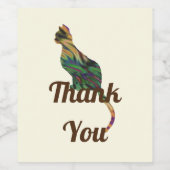 Étiquette Pour Bouteilles De Vin Merci Cat Sitter Marbré Striped Kitten (Étiquettes simples)