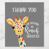 Étiquette Pour Bouteilles De Vin merci de m'aider à atteindre la girafe succès (Étiquettes simples)