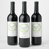 Étiquette Pour Bouteilles De Vin Merci de Mariage de  fleuri (Bouteilles)