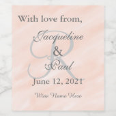 Étiquette Pour Bouteilles De Vin Merci de monogramme Mariage (Étiquettes simples)