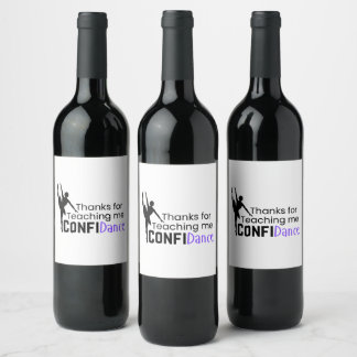 Étiquette Pour Bouteilles De Vin Merci d'enseigner ConfiDance !