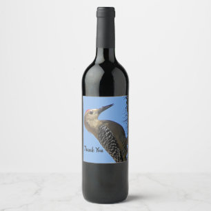 Étiquette Pour Bouteilles De Vin Merci Gila Woodpecker Photo Oiseau Appréciation