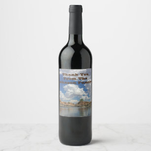 Étiquette Pour Bouteilles De Vin Merci Watson Lake Réflexion Prescott Arizona