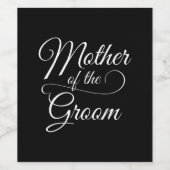 Étiquette Pour Bouteilles De Vin Mère du marié élégante (Étiquettes simples)