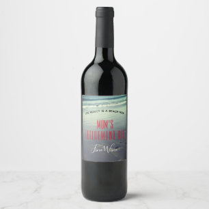 Étiquette Pour Bouteilles De Vin Mère retraitée ou tout autre personne Red Fine W