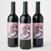 Étiquette Pour Bouteilles De Vin Mermaid Beauté de Redhead Thunder_Cove (Bouteilles)