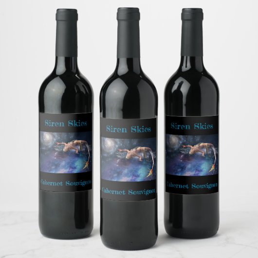 Étiquette Pour Bouteilles De Vin Mermaid Galaxy (Bouteilles)