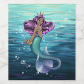 Étiquette Pour Bouteilles De Vin Mermaid Iole (Étiquettes simples)