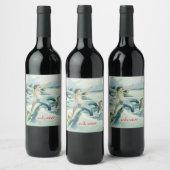 Étiquette Pour Bouteilles De Vin Mermaid Riding Serpent de mer Thunder_Cove (Bouteilles)