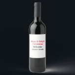 Étiquette Pour Bouteilles De Vin Merry Bright Christmas ajouter nom de famille bien<br><div class="desc">conception</div>