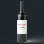 Étiquette Pour Bouteilles De Vin Merry Bright Christmas ajouter nom de famille bien<br><div class="desc">conception</div>