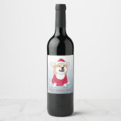 Étiquette Pour Bouteilles De Vin Merry Christmas (Devant)
