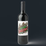 Étiquette Pour Bouteilles De Vin Merry Christmas steampunk<br><div class="desc">élégant</div>
