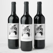 Étiquette Pour Bouteilles De Vin Merry & Married - Personalized Newlywed Christmas (Bouteilles)