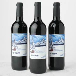 Étiquette Pour Bouteilles De Vin Merveille d'hiver
