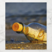 Étiquette Pour Bouteilles De Vin Message dans une bouteille (Étiquettes simples)