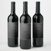 Étiquette Pour Bouteilles De Vin Métal noir mat (Bouteilles)