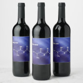Étiquette Pour Bouteilles De Vin Métformine diabétique, Forme chimique structurelle (Bouteilles)